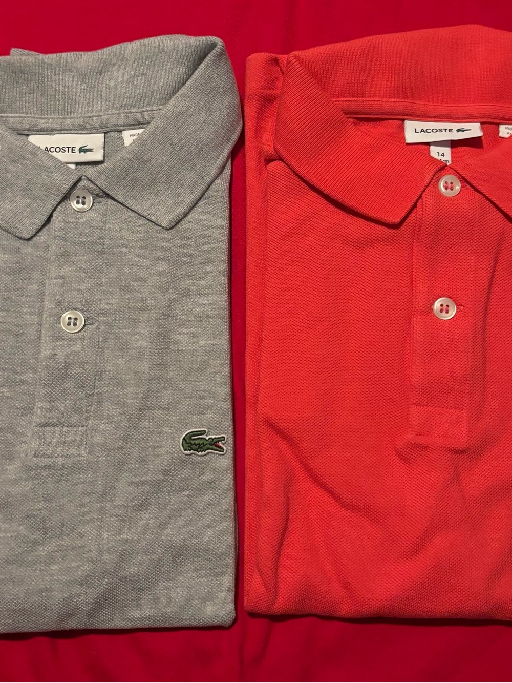 Lacoste Polo Boys Size 14